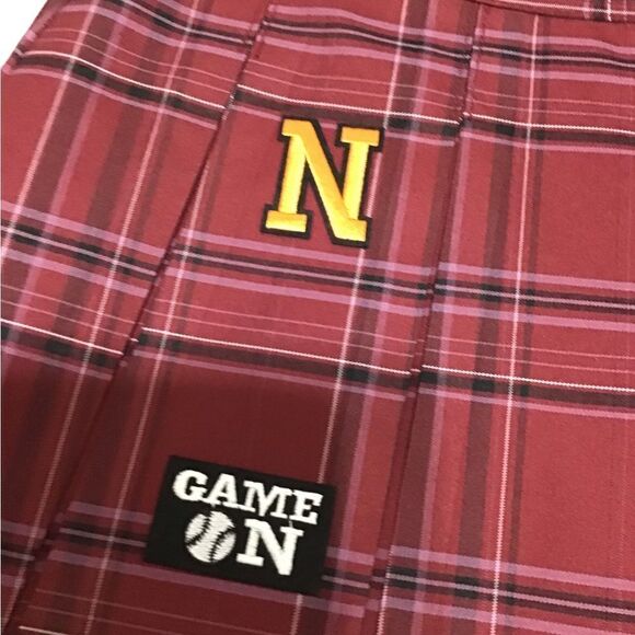 No Boundaries Red Plaid Pleated Micro Mini Skirt Size New X-Small - Picture 9 of 13